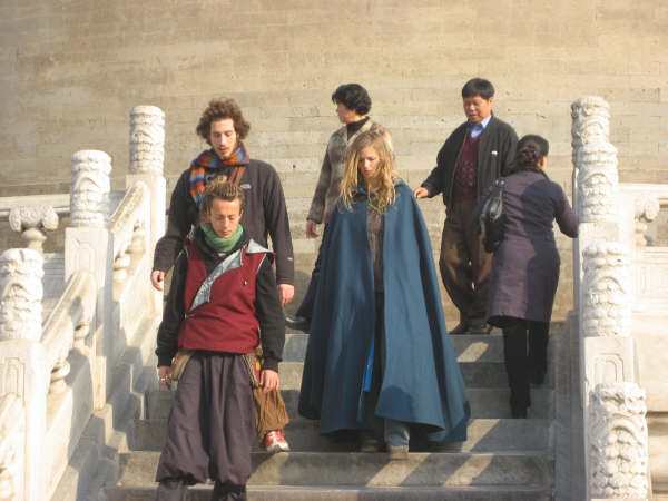 ome extras from Lord of the Rings in the Temple of Heaven, Beijing, China