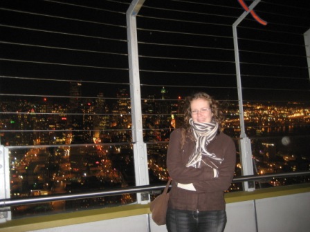 Up the Space Needle at night ... its much colder, Seattle, USA